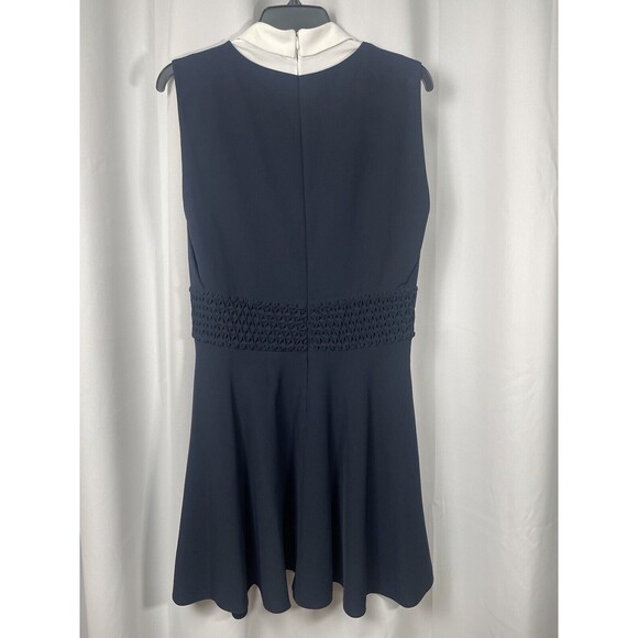 The Kooples Navy And White Collared Dress Sz Med - Picture 6 of 9